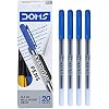 Doms 0.6 Gl Ball Point Pen - Blue Ink (Pack of 80)