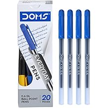 Doms 0.6 Gl Ball Point Pen - Blue Ink Pack of 80