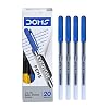 Doms 0.6 Gl Ball Point Pen - Blue Ink (Pack of 80)