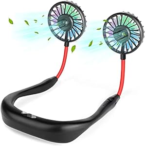Draagbare ventilator, handsfree mini USB Halsventilator Oplaadbare Wearable Neckband Fan Draagbare Fan met Dual Wind…