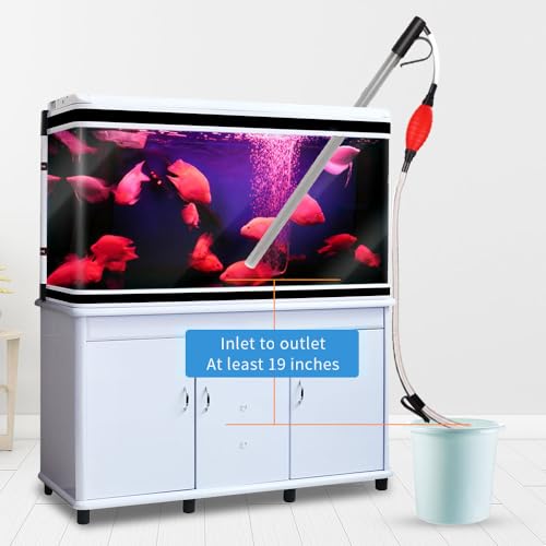 Geoyien Mulmsauger Aquarium, Aquarium Sauger, 10-in-1 Aquarium Wasserwechsel, Schnellwasserwechsler, Aquarium Sandstaubsauger Set, Aquarium Siphon Staubsauger zum Wasserwechsel, Reinigen von Kies