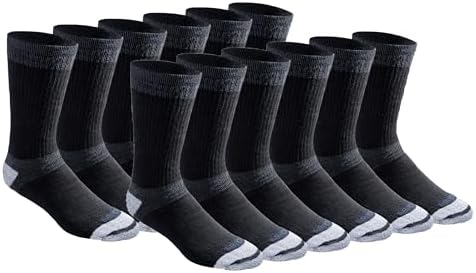 Dickies Men's Men's Dri-tech Moisture Control Comfort Length Crew Socks Socks (pack of 6)