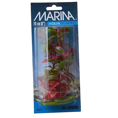 Marina Plantas Plásticas Aquascaper Medianas Ludwigia Roja, 20 cm
