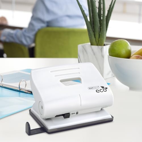 Rapesco 1522 ECO 2-Fach Locher, 22 Blatt Kapazität, Weiß