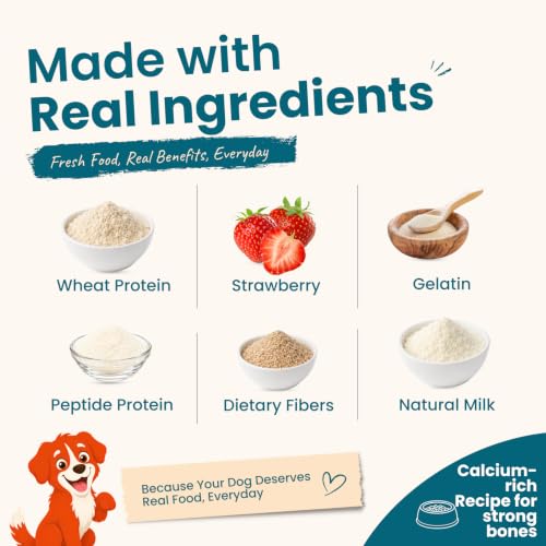 Image of Nootie Calcium Milk Bone Supplement Dog Treats 220gms Supports Strong Gums & Jaws | Helps Maintain Clean Teeth | 100% Digestible & Safe-Milk Flavour