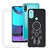 Produktbild JIENI Hülle Cover + [2 Sätze] Gehärtetes Glas für Motorola Moto E20 (6.5"), Handyhülle Schwarz TPU Stoßkasten - 9H Panzerglas Film- WM22