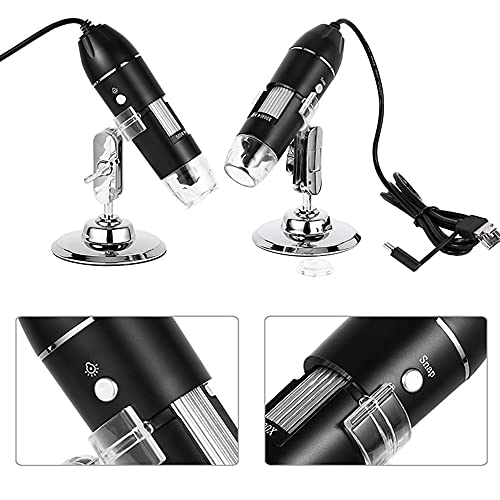 Microscópio Zoom 1600x Cam 2.0 Mp Profissional Digital Usb Com Suporte