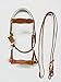 AMAZING HORSE STUFF Sidepull Bitless Bridle with Designer Hand Carving On Browband & Noseband Curved Shaped Natural (Full)