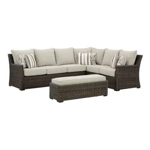 Stylish 3-Piece Outdoor Sectional Sofa Set