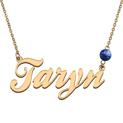 HUAN XUN Custom Choker Birthstone Taryn Name Necklace Best