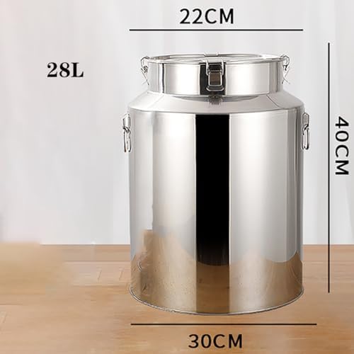 Ultra Thick 304 Stainless Steel 100L Sealed Barrel for Beer, Milk, Tea, Peanut Oil - Durable Storage & Transportation Solution for Home Brewing & Kitchen Use