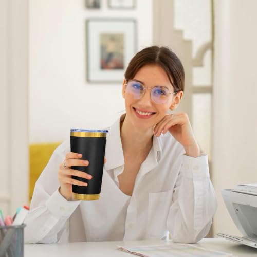 Image of 20 oz Insulated Tumbler Bulk Stainless Steel Tumbler,Black,12 Pack