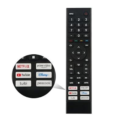 for Hisense TV Remote Replacement, for Hisense Universal Remote, for Google 4K UHD Series Smart TV 65U8H 75U8H 50U6H 55U6H 65U6H 75U6H 43A6H 50A6H 55A6H 55U6K 65U7K 55U8K.