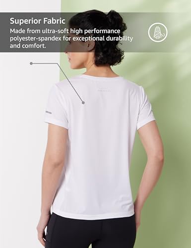 Image of Symbol Premium Women's Solid Regular Fit Sports Stretch T-Shirt | Round Neck | Raglan Sleeve | Moisture-Wicking | Activewear | Running | Gym | Plain (Available in Plus Sizes)
