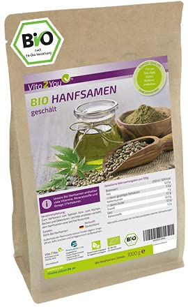 Hanfsamen Vita2You Bio geschält 1kg - deutscher Anbau