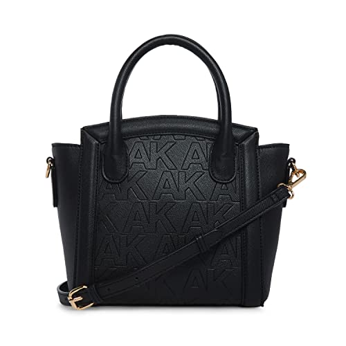 Buy Anne Klein Embossed top Handle Mini Satchel, Black at Amazon.in