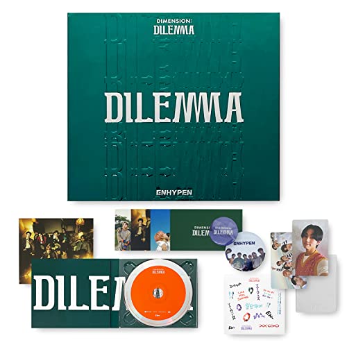 ENHYPEN THE 1ST ALBUM - DIMENSION : DILEMMA [ ESSENTIAL Ver. ] Photobook + Digipak Case + CD + Mini Poster + Photo Card Type A/B + TOP Loader + Sitcker