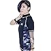 Produktbild BaronHong Frauen Lesben Tomboy Zip Up Brust Ärmel Schnell trocknend Bademode Set Top + Schwimmen Hosen (Camouflage, S)