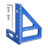 Zambuph Strumento di misurazione del layout accurato e conveniente - Strumento di misurazione del layout righello angolare durevole per la lavorazione legno per la lavorazione legno