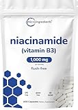 Vitamin B3 Niacinamide 500mg Per Capsule, 400 Capsules | 1,000mg Flush Free Niacin Per Serving, Essential B Vitamin Supplement | Non-GMO, Gluten Free