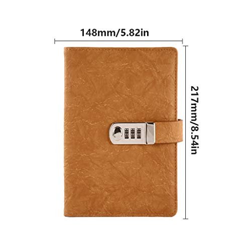 Carnet A5 avec stylo et journal intime à code secret vert pour le bureau