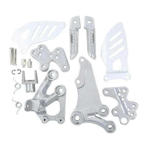 Repose-pieds avant Suzuki GSXR 600 et 750 argentés pour moto de sport