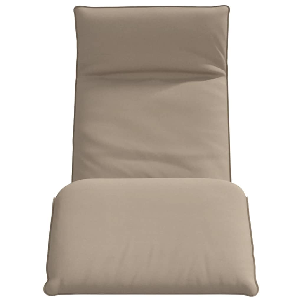 Składany leżak ogrodowy Taupe 175x54x8,5 cm Oxford Fabric wodoodporny z regulacją oparcia 5 poziomów na plażę i do domu