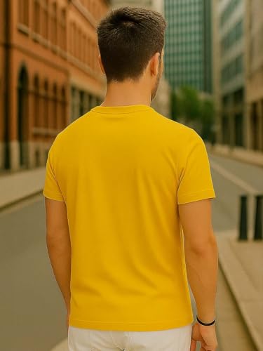 Image of Nobero 100% Cotton T Shirts for Men Stylish | Regular Fit | Graphic Printed T Shirts for Men 180 GSM Combed Cotton | Round Neck Half Sleeve