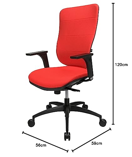Siège de bureau TOPSTAR Soft Pro 100 contre le mal de dos réglable rouge