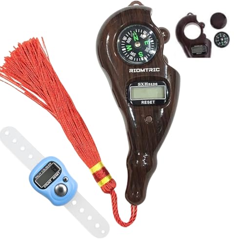 Mantra Jaap Digital Tally Counting with Compass Machine Finger Unique Design & Portable Hand Finger Counting Machine Digital Set-1 (Jaap Counter-Combo)