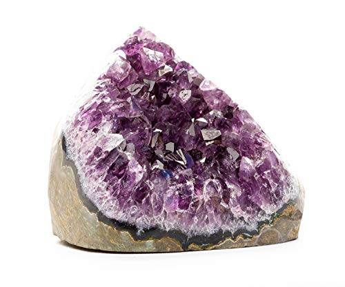 Uruguayan Amethyst Crystal Clusters Cut Base from Basalt Plus, Bo...