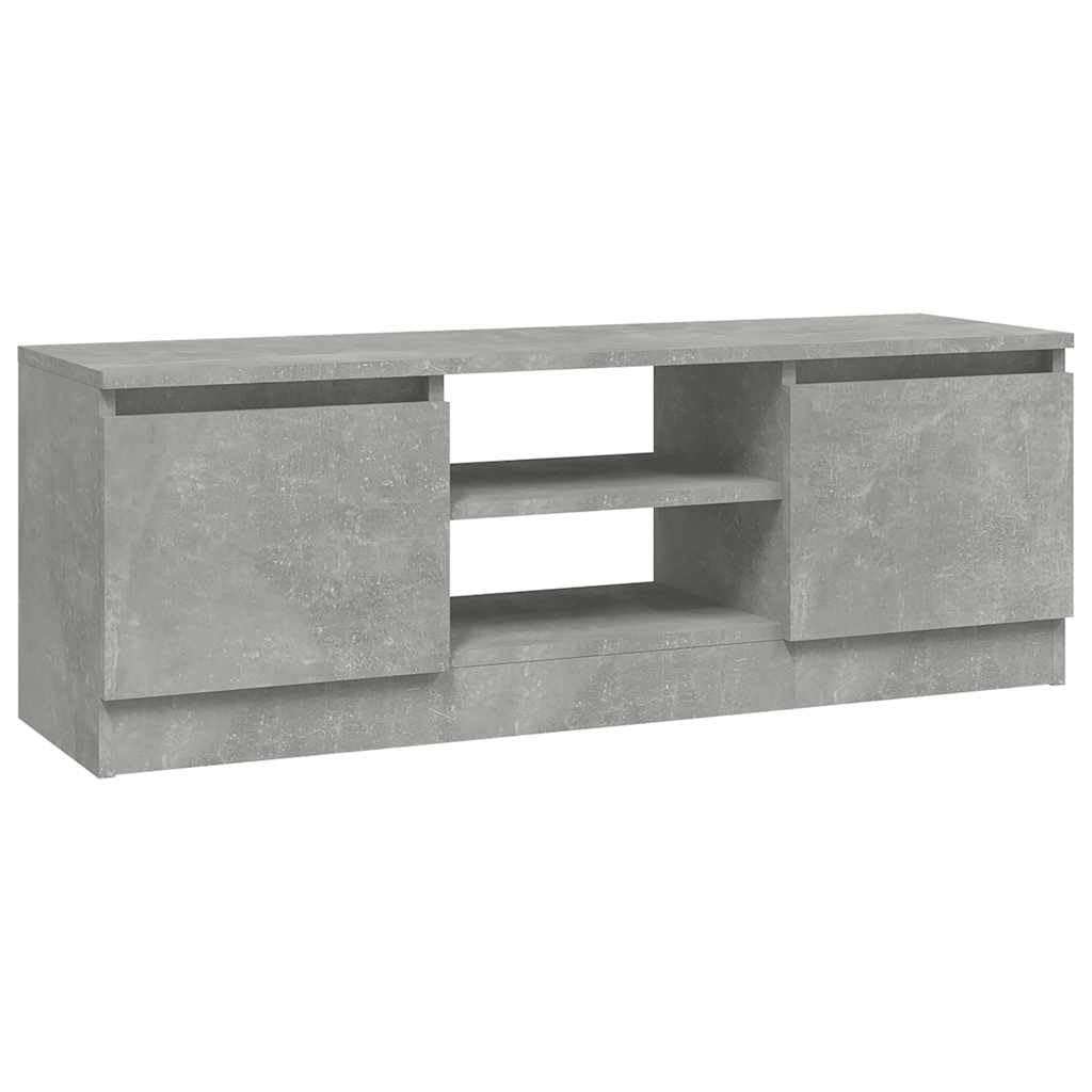 vidaXL TV Cabinet with Door Home Living Room Entertainment Centre HiFi Media Unit Stand Console Side Cabinet with Shelf Furniture Concrete Grey