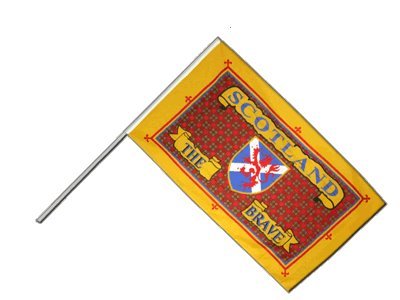 Drapeau Ecosse Scotland The Brave Digni avec hampe de défilé 60x90cm