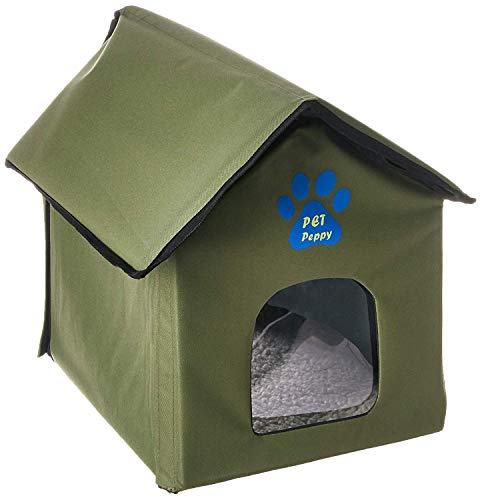 Outdoor/Indoor Cat House by Pet Peppy