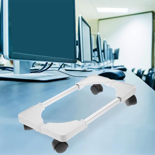 Soporte móvil para torre de computadora con ruedas, carrito para CPU con alta capacidad de carga, ideal para uso en casa y oficina miniatura 4