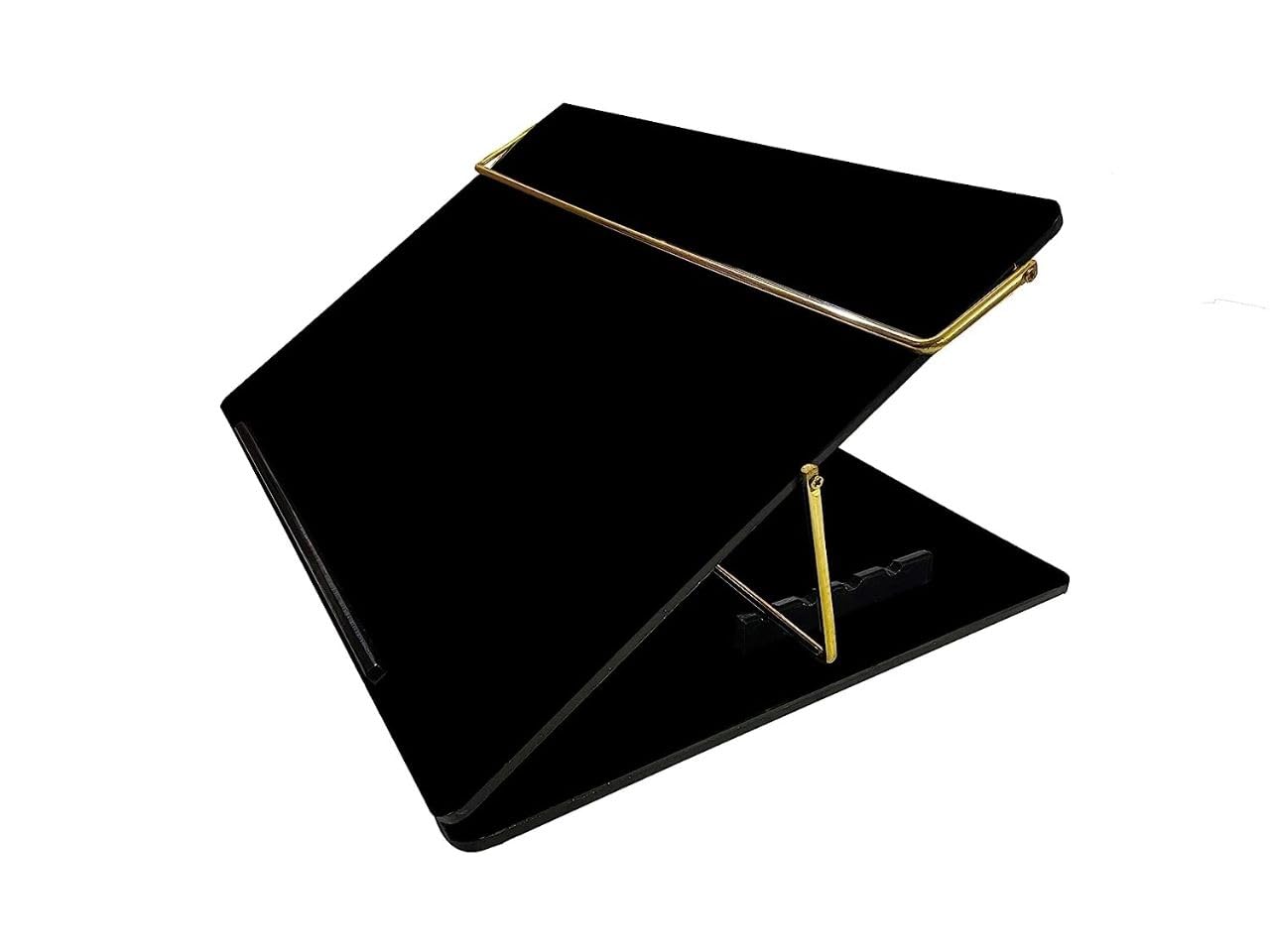Ragini Acrylic Writing Table TOP Elevator Writing Desk (Standard Size 15 * 12Inches 7 mm) Height Adjustable (Black) 1 Year Warranty