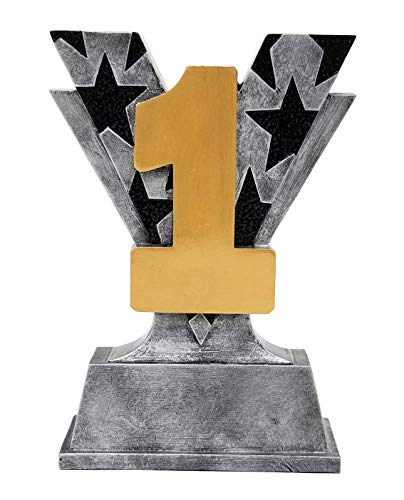 Decade Awards 1st Place Victory Trophy - First Place Victory Award - 6 Inch Tall - Engraved Plate on Request