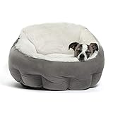Best Friends by Sheri OrthoComfort Deep Dish Cuddler - Self-Warming Cat and Dog Bed Cushion for Joint-Relief and Improved Sleep - Machine Washable, Waterproof Bottom - For Pets Up to 25lbs