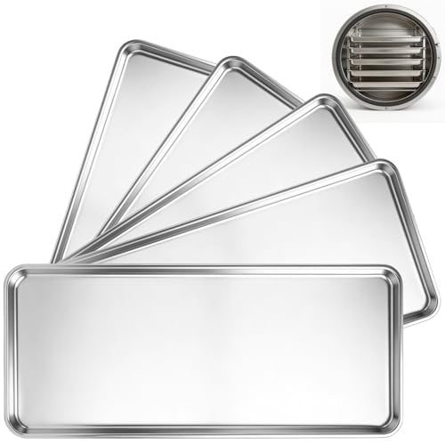 5 Pcs Medium Metal Trays for Freeze Dryer