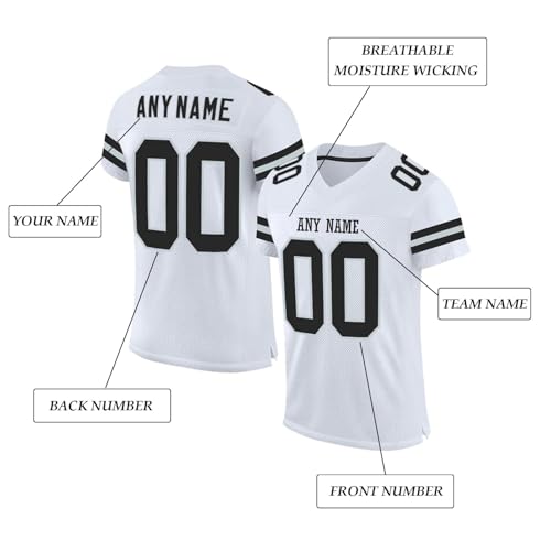 Camiseta Deportiva para Hombre, Camiseta de Fútbol Personalizada con Número de Nombre, Tallas S-7XL blanco