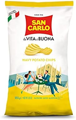 San Carlo WAVY POTATO CHIPS 180gr