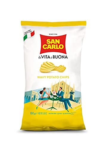 San Carlo WAVY POTATO CHIPS 180gr