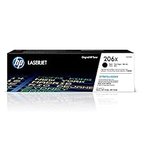 HP 206X High Yield Laserjet Toner Cartridge, Black W2110X