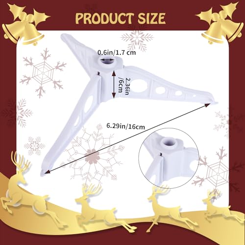 OBACAT Christmas Tree Stand - Plastic Folding Base Holder Replacement for Small Artificial Christmas Trees - Easy Installation Perfect for Holiday Decor (White) by OBACAT - Image 2
