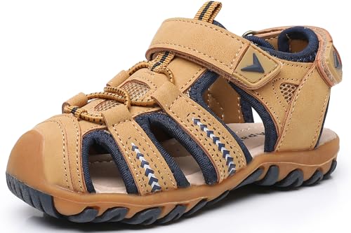 Apakowa Kids Toddler Boys Soft Sole Close Toe Sport Beach Water Sandals by Apakowa - Used condition - US$19.57