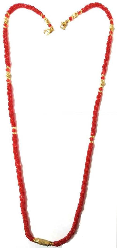 GENRIC Traditional Gold Plated Copper Brass Stylish Red Golden Chain Tanmaniya Mangalsutra Chain for Women[Handmade]24 Inches Chain (B08KQG446M) Amazon Price History, Amazon Price Tracker