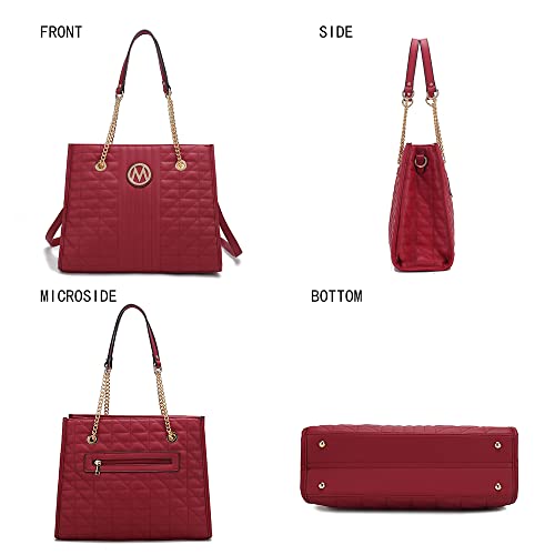 Bolso tipo Tote de piel vegana para mujer miniatura 5