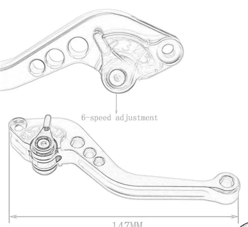 Levier d'embrayage réglable CNC noir pour éliminer le jeu CBR600