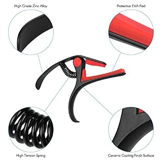 QinWenYan Capo Guitare Accessoires d’instrument Alliage de Zinc de Guitare Capo Capos avec Tampon de Gel de silice de… - Les Beatles, Paul McCartney, John Lennon, RIngo Starr, George Harrison QinWenYan Capo Guitare Accessoires d'instrument Alliage de Zinc de Guitare Capo Capos avec Tampon de Gel de silice de… – Image 4