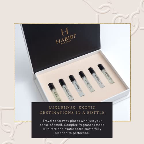 H Habibi Deluxe Women's Fragrances Discovery Sample Set - Luxury Mini Perfume Set For Women - Includes Iris, Magnolia, Jasmine Oud, & Rose Perfume Samples - 6 X 2Ml Travel Size Perfume Samples #TOP2